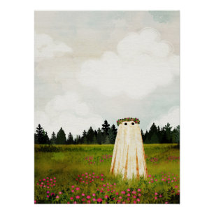 Red Clover Ghost Poster