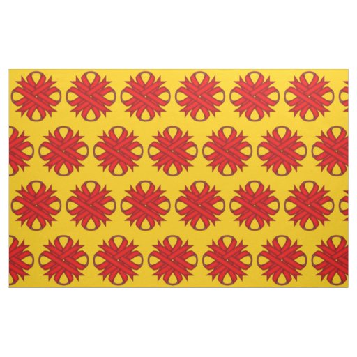 Red Clover Ribbon by Kenneth Yoncich Fabric