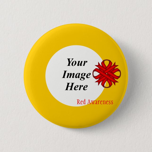 Red Clover Ribbon Template by Kenneth Yoncich Button (Front)