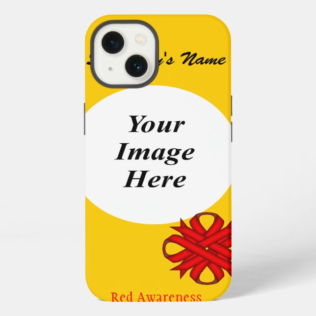 Red Clover Ribbon Template by Kenneth Yoncich Iphone Case (Back)