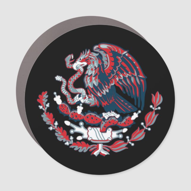 Red coat of arms car magnet (Front)