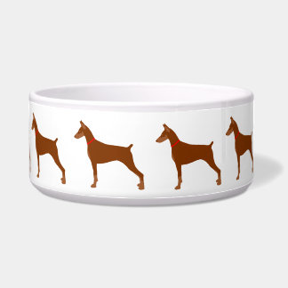 Red Coated Doberman Bowl