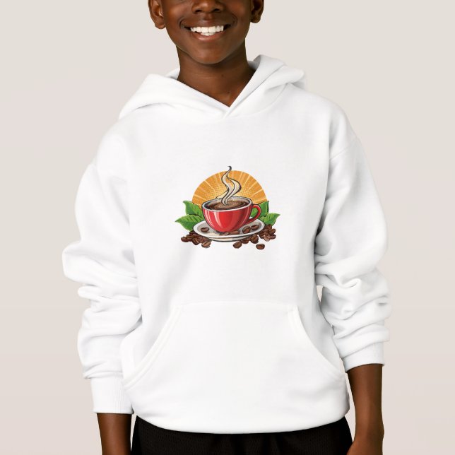 Red coffee cup hoodie (Front)
