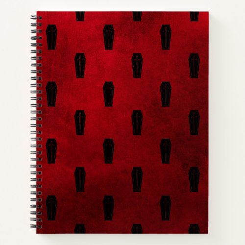 Red Coffins Gothic Sketch Notebook