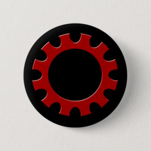 Red Cog Button! Pinback Button