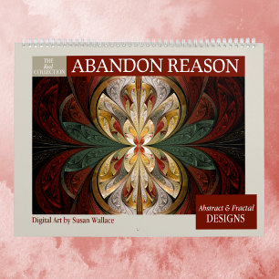 Red Collection Abstract Fractals 2027 Calendar