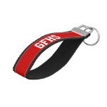 Red College Or High School Student Wrist Keychain at Zazzle