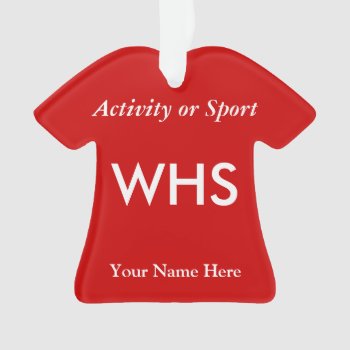 Red College Or High School Varsity Student Ornament by giftsbygenius at Zazzle