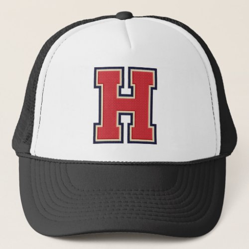 Red Collegiate Letter H Trucker Hat