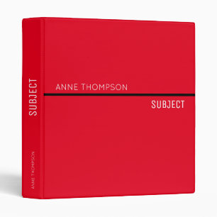 RED color 3 Ring Binder