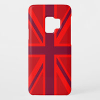Red Color Background British Union Jack