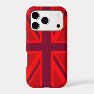 Red Color Background British Union Jack iPhone 17 Pro Case