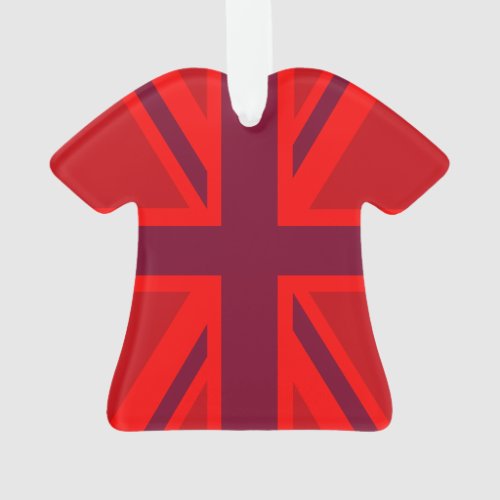 Red Color Background British Union Jack Ornament