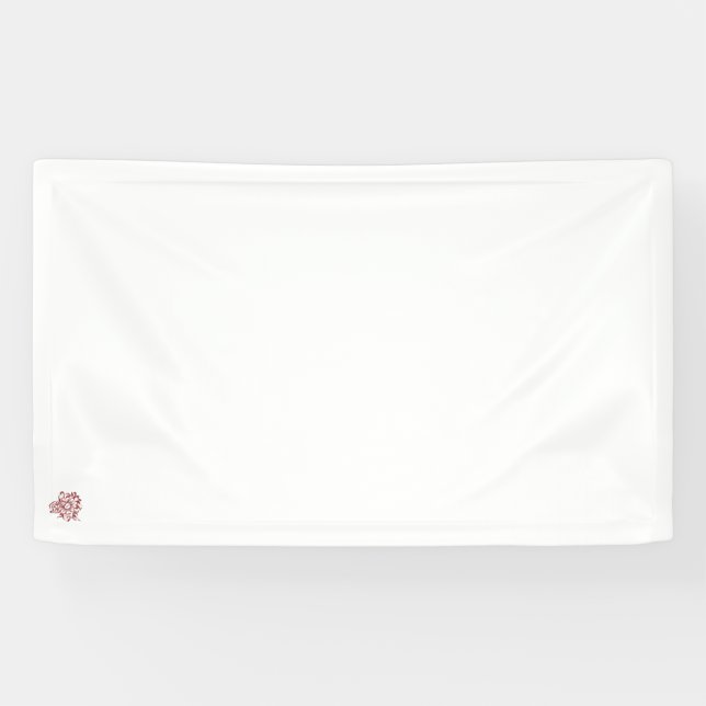 Red Color decorative Design Vinyl Banner  (Horizontal)