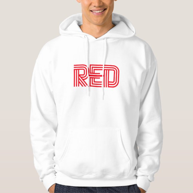 Red color design hoodie (Front)
