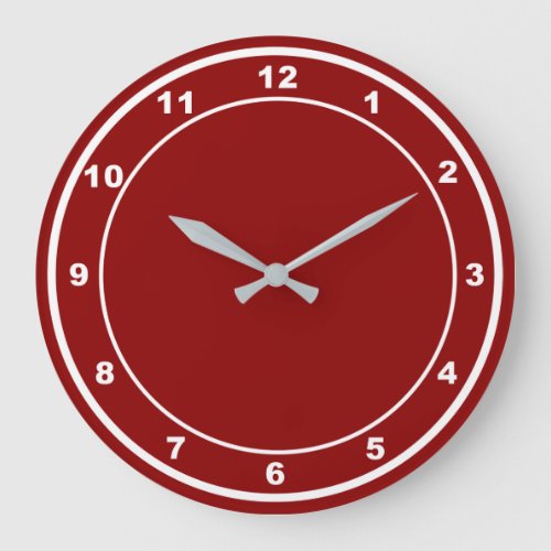 Red Color Round Shape Acrylic Wall Clock