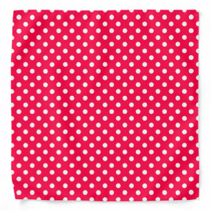 Red Color Rustic Template White Polka Dots Modish Bandana