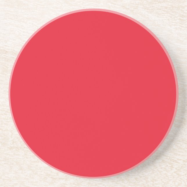Red Color Sandstone Coaster (Front)