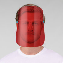 Red Color Simple Monochrome Red Tint Face Shield