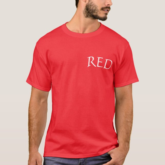 Red Color  T-Shirt (Front)
