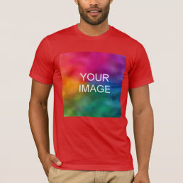 Red Color Template Add Image Logo Personalize T-Shirt