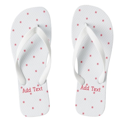 Red Color with Add Text Printed Lovely_Sandals Flip Flops