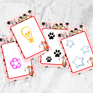 Red color with paws cute kittens 4" x 6" post-it notes