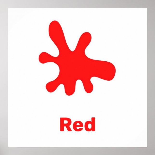 Red color with words poster (Front)