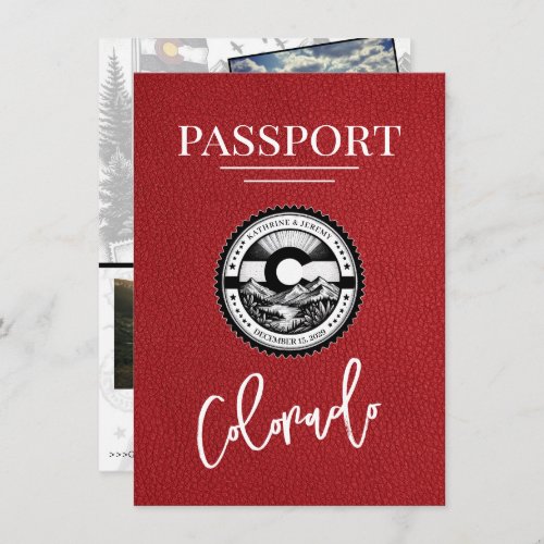 Red Colorado Passport Save The Date