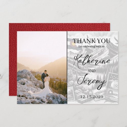 Red Colorado Passport Thank You Card