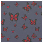 Red colored Butterfies, Swallow tail Butterfly Fabric