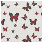 Red colored Butterfies, Swallow tail Butterfly Fabric