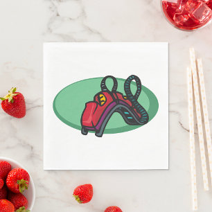 Red Colorful Roller Coaster Ride Napkins