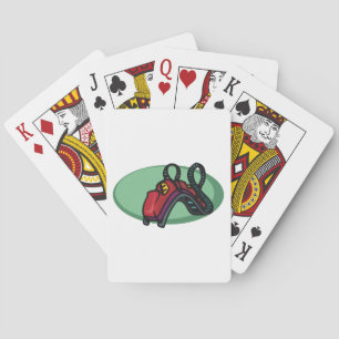 Red Colorful Roller Coaster Ride Poker Cards