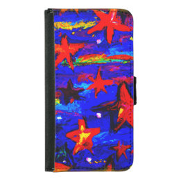 Red Colorful Stars. Buy Now Samsung Galaxy S5 Wallet Case