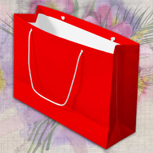 Red Colour solid minimalist Festive Large Gift Bag