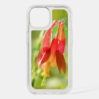 Red Columbine Flower with Bokeh 