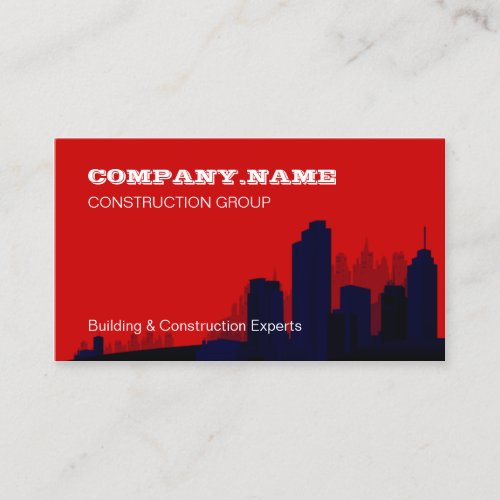 Red Commercial Real Estate Business Card