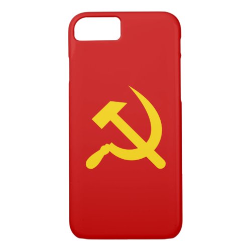 Red Communism hammer and sickle iPhone 87 Case