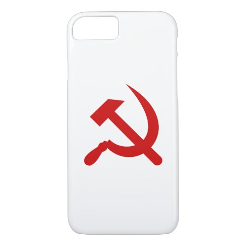 Red Communism hammer and sickle symbol iPhone 87 Case