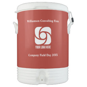 Red Company Logo Custom Business Marketing Beverage Cooler