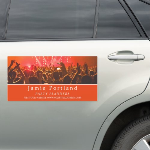 Red Concert Crowd Party Event Planner Car Magnet