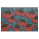 Red coneflowers fabric