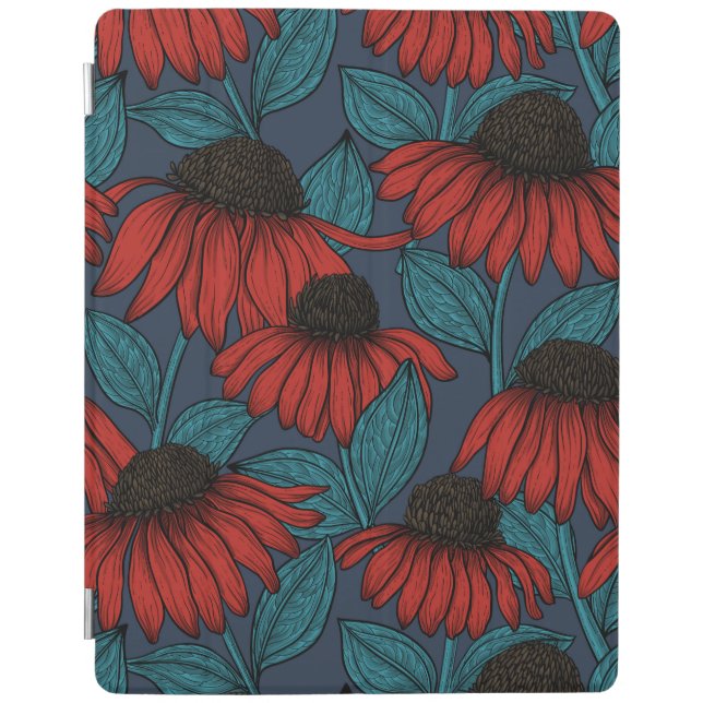 Red coneflowers iPad smart cover (Front)
