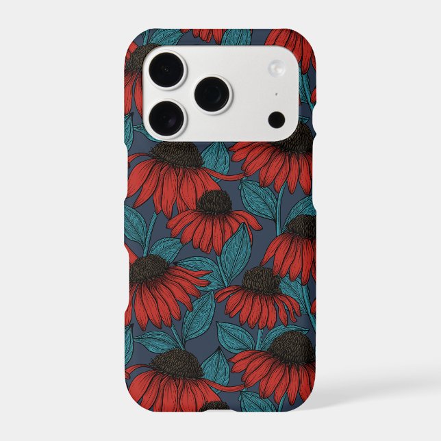 Red coneflowers iPhone case (Back)