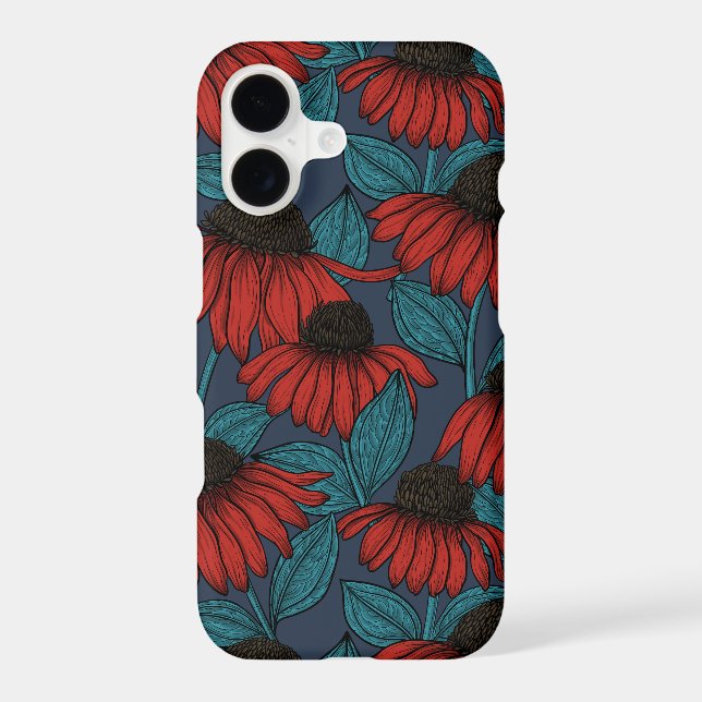 Red coneflowers iphone case (Back)