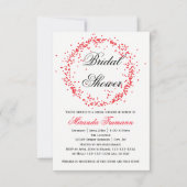 Red Confetti - 3x5 Bridal Shower Invitation (Front)