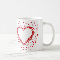 Red Confetti Heart Mug