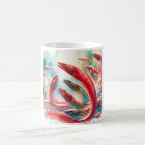 Red Conger Eels 060624AREF105 _ Watercolor Coffee Mug