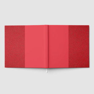 Red Contrast Guest Book – Center Stripe Design